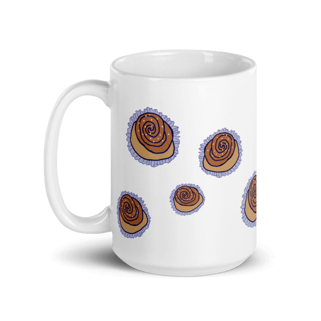 Bun White glossy mug