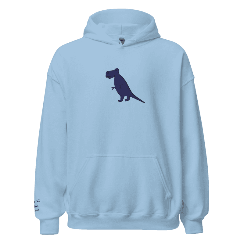 Blue T-rex Hoodie